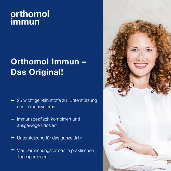 Orthomol Immun 3-Pack Bundle 90 Daily Portions PZN 01319991 90 Drinking Vials + 180 Tablets | Comprehensive Immune Support | Vitamin C, Vitamin D & Zinc | Made in Germany