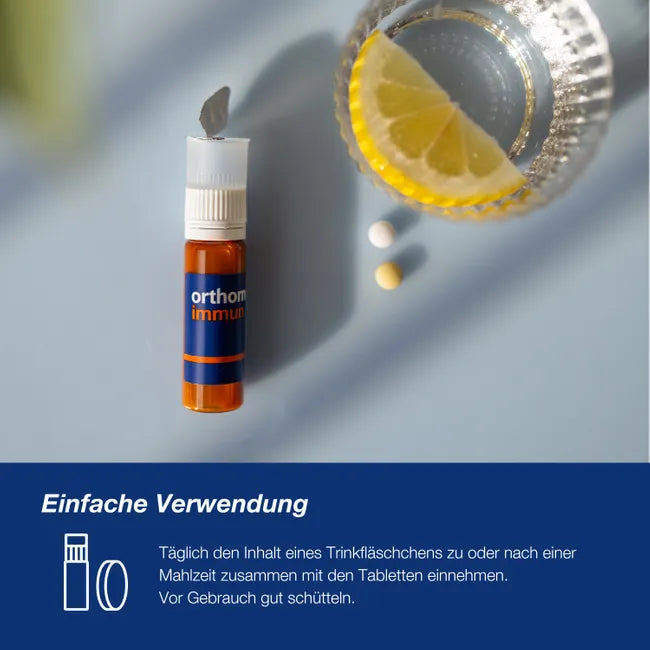 Orthomol Immun 3-Pack Bundle 90 Daily Portions PZN 01319991 90 Drinking Vials + 180 Tablets | Comprehensive Immune Support | Vitamin C, Vitamin D & Zinc | Made in Germany