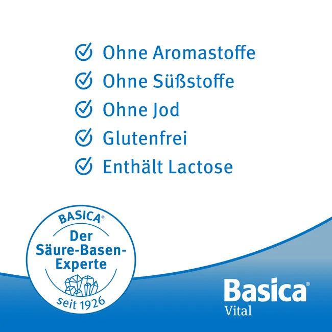 Basica Vital 800g | Alkaline Mineral Granules | Calcium, Magnesium, Potassium & Zinc | Acid-Base Balance Support | PZN 01865127