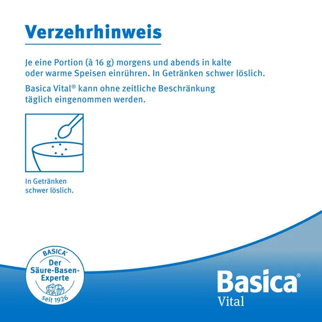 Basica Vital酸碱平衡维生素矿物质粉 800克 PZN 01865127