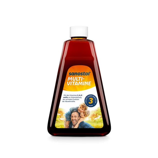 Sanostol Multi-Vitamine | Kids Liquid Multivitamin with Vitamins A, C, D, E & B Vitamins | 230 ml | PZN 02470997