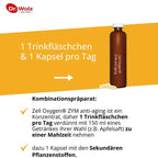 Zell Oxygen® ZYM anti-aging | Enzyme Yeast Cells + Antioxidant Vitamins, CoQ10 & Beta-Glucans | 14-Day Pack | PZN 02729751