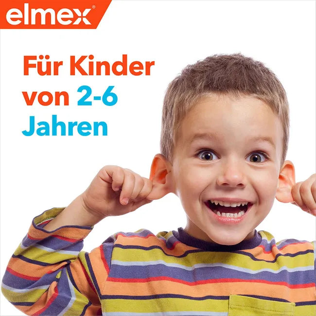 elmex Kids Oral Care Bundle | 3× Junior Toothpaste 75 ml + 3× Soft Kids Toothbrushes | 6-Piece Set | PZN 04878633 + 02735823