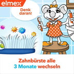 elmex Kids Oral Care Bundle | 3× Junior Toothpaste 75 ml + 3× Soft Kids Toothbrushes | 6-Piece Set | PZN 04878633 + 02735823