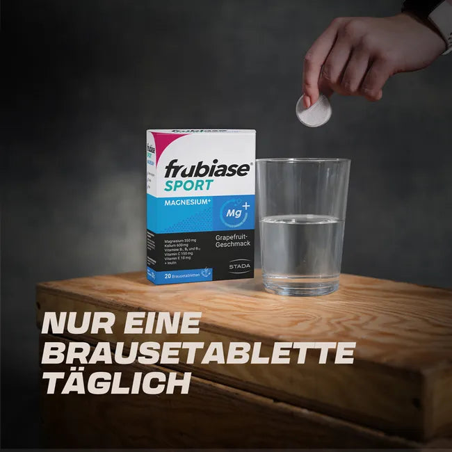 frubiase MAGNESIUM PLUS 20 Effervescent Tablets | High-Strength Magnesium Effervescent Tablets | Magnesium, Potassium, Vitamin C, Vitamin E & B Vitamins | Grapefruit Flavor | PZN 02833709