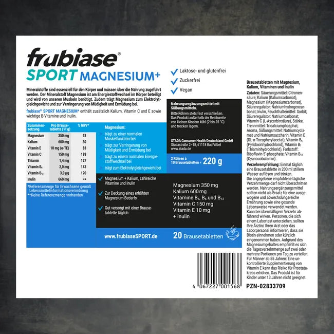 Frubiase 镁加泡腾片，20 片 PZN 02833709