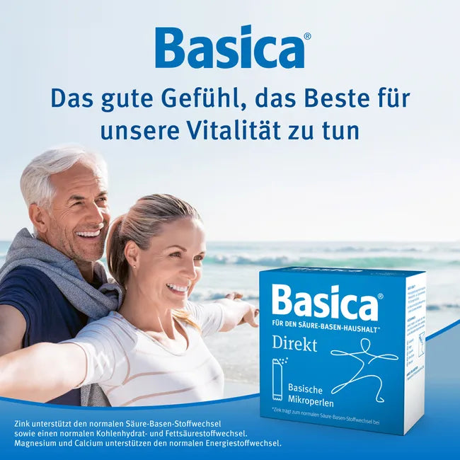 Basica Direkt Double Pack 2 × 30 Sticks | Acid-Base Balance | Magnesium, Calcium, Zinc & Trace Elements | Lemon-Flavored Microgranules | PZN 03216769