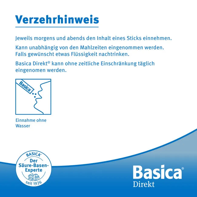Basica Direkt Double Pack 2 × 30 Sticks | Acid-Base Balance | Magnesium, Calcium, Zinc & Trace Elements | Lemon-Flavored Microgranules | PZN 03216769