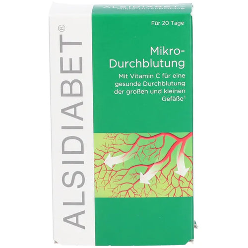 ALSIDIABET Mikro-Durchblutung | OPC, Omega-3, Lutein, Soy Isoflavones + Vitamins & Minerals | Microcirculation Formula | 60 Capsules | PZN 03727671