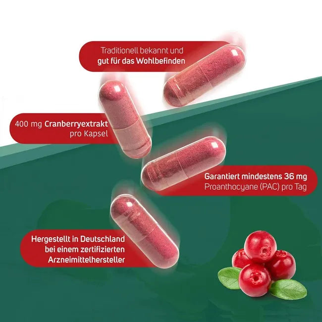 德国原装 Avitale 400mg蔓越莓胶囊 240 粒 PZN 04347717 AV36 原花青素 泌尿道补充剂