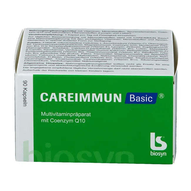 CAREIMMUN Basic® | Daily Multivitamin with CoQ10, Vitamins, Magnesium, Zinc, Selenium, Lutein & Lycopene | 90 Capsules | PZN 04472428