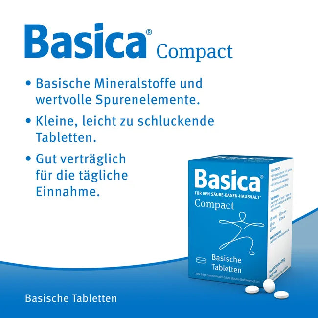 Basica Compact Tablets 360 Tablets | Acid-Base Balance Support with Essential Minerals & Trace Elements | PZN 04787669