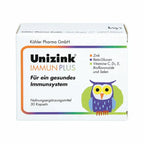Unizink Immun Plus 30 Capsules | Immune Support | Zinc, Vitamin C, Vitamin D3, Selenium, Beta-Glucan & Citrus Bioflavonoids | PZN 05489313