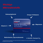 Orthomol Cardio | Heart Function with Omega-3, Magnesium, CoQ10 & L-Carnitine | 30 Daily Portions | PZN 05919239