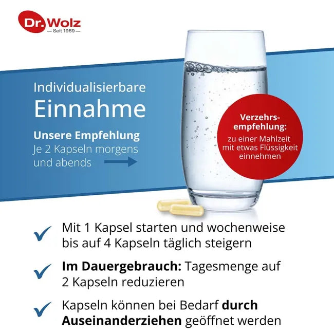 Dr. Wolz Darmflora plus select | 8 Bacterial Strains + 48 Billion Live Cultures & B Vitamins | 80 Capsules | PZN 06798312