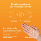 Wobenzym Immun Gastro-Resistant Tablets 240 Count | Beta-Glucans, Bromelain, Papain, Vitamins C, D & E | Zinc & Selenium | Immune System Support | Made in Germany | PZN 07368648