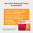 Wobenzym Immun Gastro-Resistant Tablets 240 Count | Beta-Glucans, Bromelain, Papain, Vitamins C, D & E | Zinc & Selenium | Immune System Support | Made in Germany | PZN 07368648