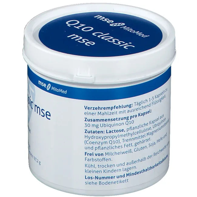 Q10 Classic MSE 30 mg | Coenzyme Q10 Ubiquinone | 30 mg Q10 per Capsule | Flexible 30–90 mg Daily Intake | 360 Capsules | PZN 07407383
