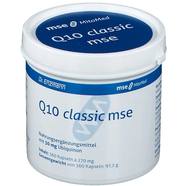 Q10 Classic MSE 30 mg | Coenzyme Q10 Ubiquinone | 30 mg Q10 per Capsule | Flexible 30–90 mg Daily Intake | 360 Capsules | PZN 07407383