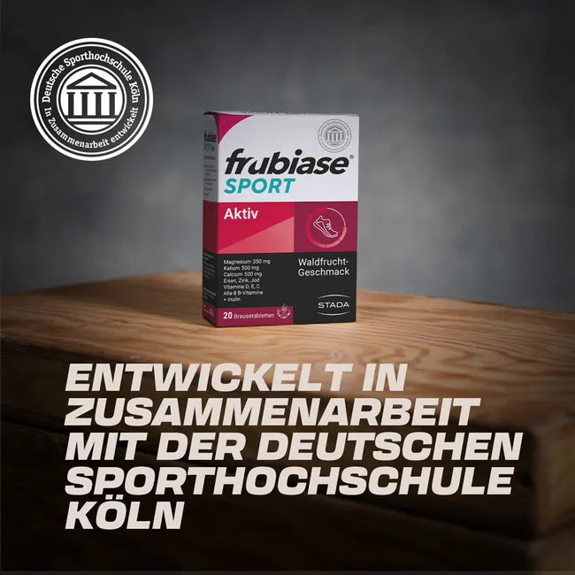 frubiase SPORT Effervescent Tablets 20 Effervescent Tablets | Sports Electrolytes, Magnesium, Calcium & Multivitamins | Muscle Function & Energy Support | PZN 07678722