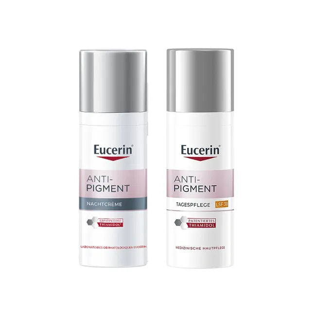 Eucerin Anti-Pigment Day & Night Duo Set | SPF 30 Day Cream 50ml PZN 14163898 + Night Cream 50ml PZN 14163881 | Thiamidol Dark Spot Care | 2 × 50 ml