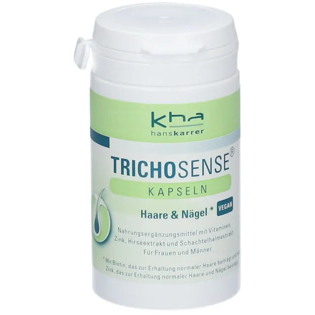 TRICHOSENSE Hair Support Capsules 60 Vegan Capsules | Biotin, Zinc & Horsetail Extract | Daily Hair Nutrition PZN 08884381