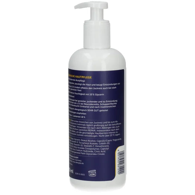 ALLERGIKA Hydrolotio Sensitive AKUT | 2% Polidocanol + 10% Glycerin for Dry, Itchy & Irritated Skin | Neurodermatitis-Prone Skin | 500 ml | PZN 09264315