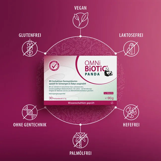 OMNi-BiOTiC PANDA 60 Sachets | Baby & Pregnancy Probiotic | 4 Live Bacterial Strains | 3 Billion CFU | PZN 09927371