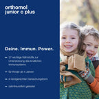 Orthomol Junior C Plus | Kids Immune Support with Vitamin C, D & Zinc | Mandarin-Orange Chewable Tablets | 30 Daily Sachets | PZN 10013630