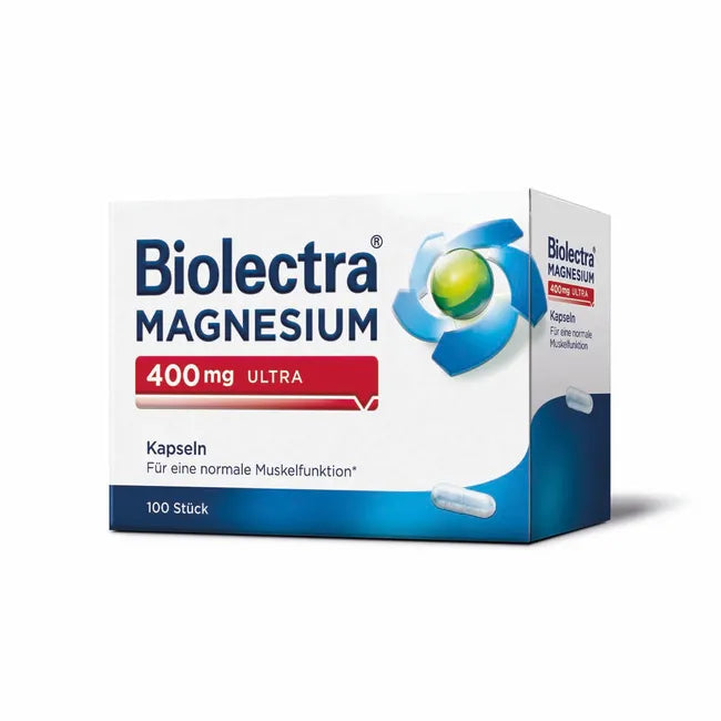 Biolectra Magnesium 400 mg Ultra 100 Vegan Capsules | High-Strength Magnesium | Muscle, Nerve & Energy Support | 1 Capsule Daily PZN 10043648