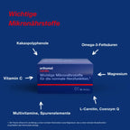 Orthomol® Cardio | Omega-3 EPA & DHA + Magnesium, CoQ10, L-Carnitine & 28 Nutrients | 30 Daily Portions | PZN 10225409