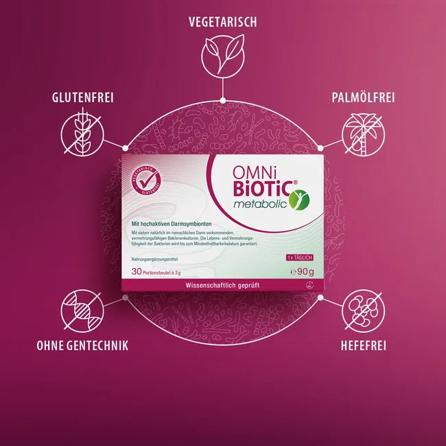 OMNi-BiOTiC Metabolic 30 Sachets × 3 g | Probiotic Powder | 7 Probiotic Strains | 3 Billion Live Cultures PZN 10322590
