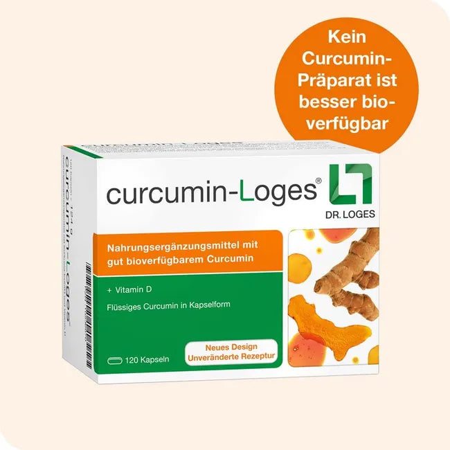 curcumin-Loges | High-Bioavailability Curcumin with Vitamin D3 | Micellar Curcumin Formula | 120 Capsules | PZN 10536670