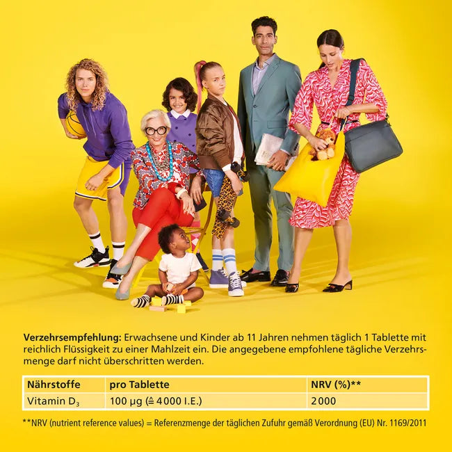 Dekristolvit D3 4000 IU | High-Strength Vitamin D3 | Immune System, Bones & Muscle Support | 90 Tablets | PZN 10818598