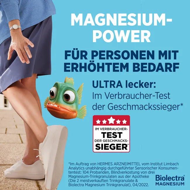 Biolectra® Magnesium 400 mg Ultra Drinking Granules Orange | High-Dose Magnesium Drink | 40 Sachets | PZN 10914528
