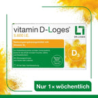 Vitamin D-Loges 5,600 IU | Weekly Vitamin D3 for Immune System, Bones & Muscles | 60 Gel-Tabs | PZN 11640978