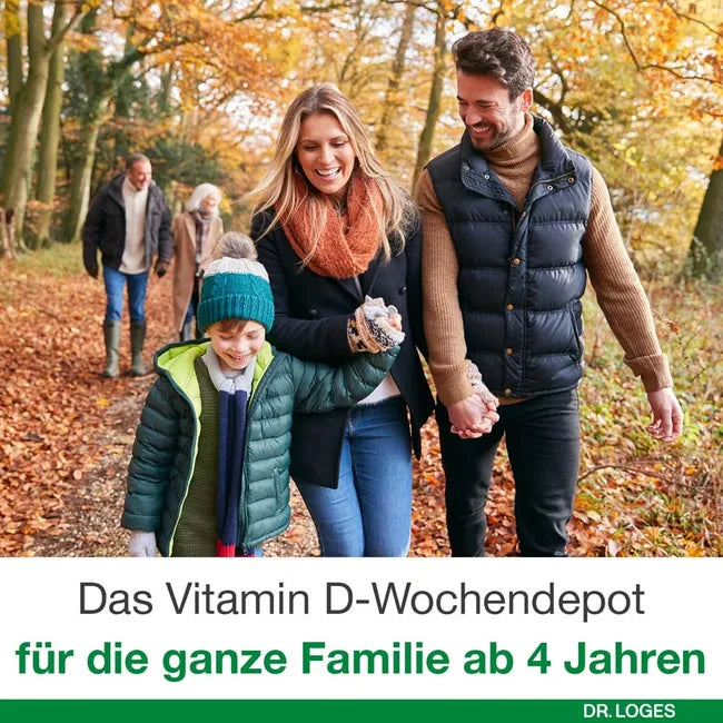 Vitamin D-Loges 5,600 IU | Weekly Vitamin D3 for Immune System, Bones & Muscles | 60 Gel-Tabs | PZN 11640978