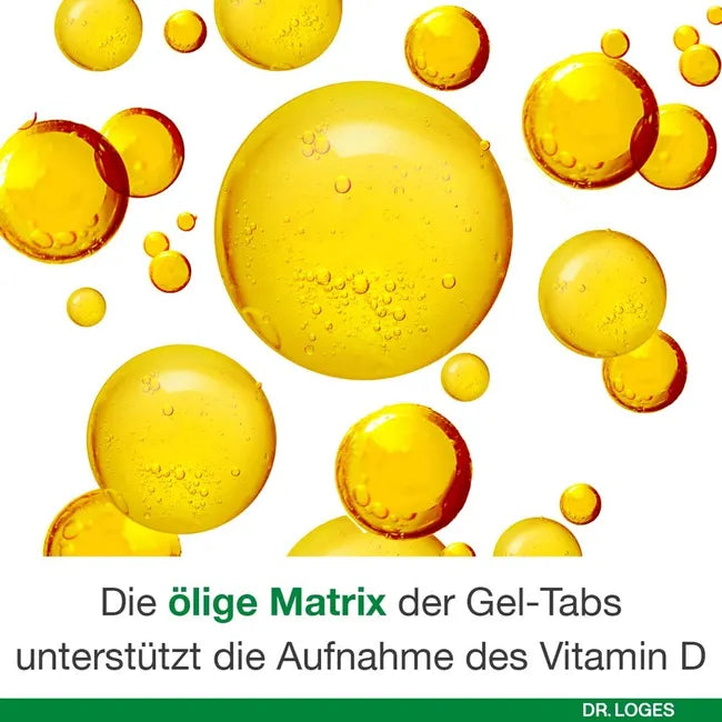 Vitamin D-Loges 5,600 IU | Weekly Vitamin D3 for Immune System, Bones & Muscles | 60 Gel-Tabs | PZN 11640978