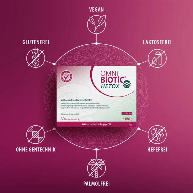 OMNi-BiOTiC HETOX | Liver & Gut Microbiome Probiotic | 9 Live Probiotic Strains | 15 Billion CFU | 30 Sachets | PZN 11724540