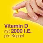 德国原装Vigantolvit 2000 IU 维生素D3软胶囊 120粒 PZN 12423869 免疫与骨骼健康支持