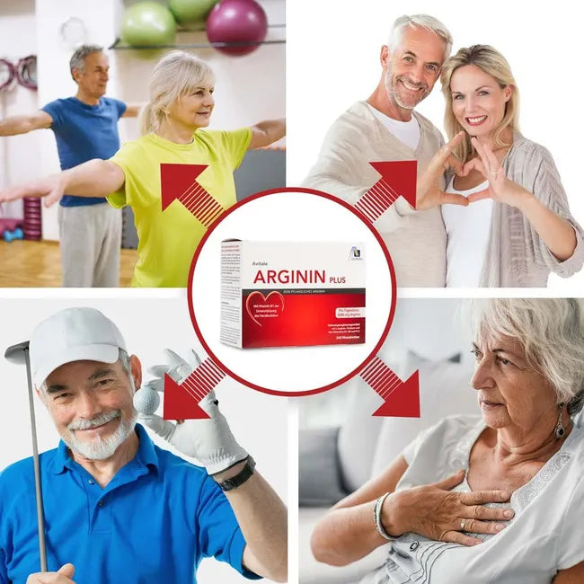 Avitale Arginin Plus 120 Tablets | 3,000 mg L-Arginine | Vitamin B1, B6, B12 & Folic Acid | Heart Health & Homocysteine Metabolism | PZN 12470509
