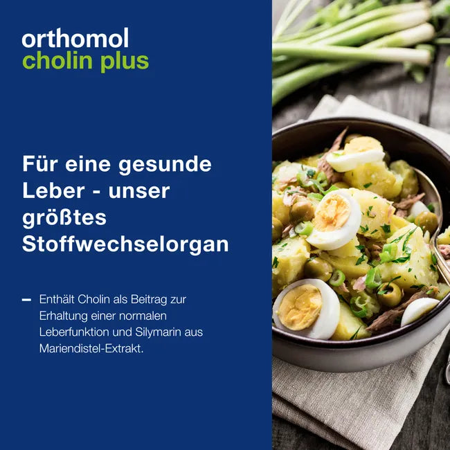 德国原装 Orthomol傲视宝 胆碱 + 水飞蓟保肝护肝胶囊 60粒 PZN 12502563