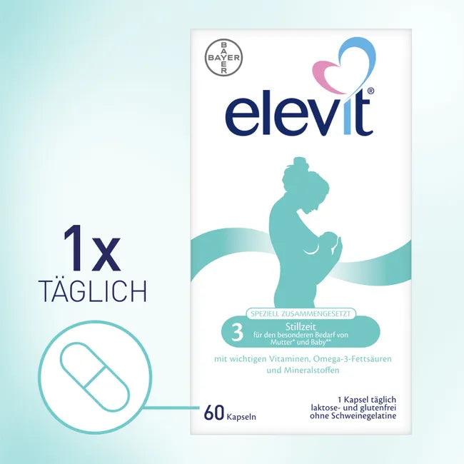 Elevit Pregnancy & Breastfeeding Complete Care Bundle | Elevit 2 Pregnancy + Elevit 3 Breastfeeding + Weleda Breast Massage Oil | Complete Prenatal & Postnatal Care Made in Germany