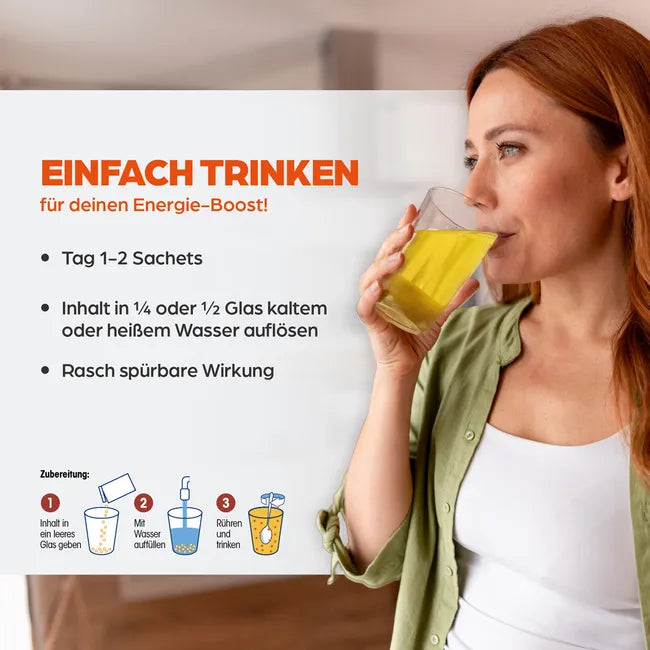 Dr. Böhm Leistungselixier | Arginine, Taurine, Ginseng & Caffeine | Energy, Mental Performance & Fatigue Support | Vegan | 14 Sachets | PZN 13164542