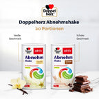 Doppelherz Weight Management Shake Chocolate | High-Protein Meal Replacement with Vitamins & Minerals | 2 × 500 g | 40 Servings | PZN 13357933
