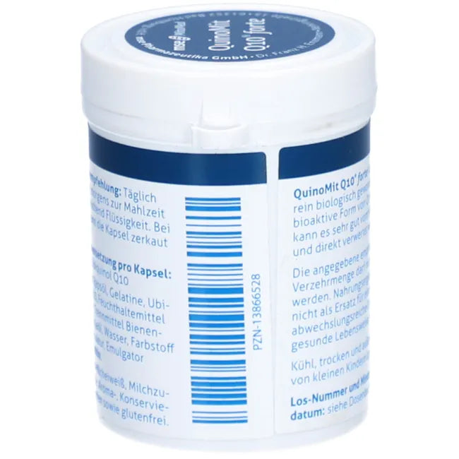 QuinoMit Q10 Forte | 100 mg Active Ubiquinol Coenzyme Q10 | High Bioavailability Kaneka Q10 | 90 Capsules | PZN 13866528