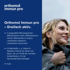 Orthomol Immun Pro | Gut Flora & Immune Support with 5 Microorganism Strains, Inulin, Vitamin C, D & Zinc | 30 Daily Portions | PZN 13886293