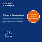 Orthomol Immun Pro | Gut Flora & Immune Support with 5 Microorganism Strains, Inulin, Vitamin C, D & Zinc | 30 Daily Portions | PZN 13886293