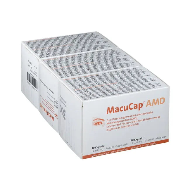 MacuCap AMD | AREDS2-Based Formula + Meso-Zeaxanthin, Lutein & Zeaxanthin | 270 Capsules | PZN 13986965