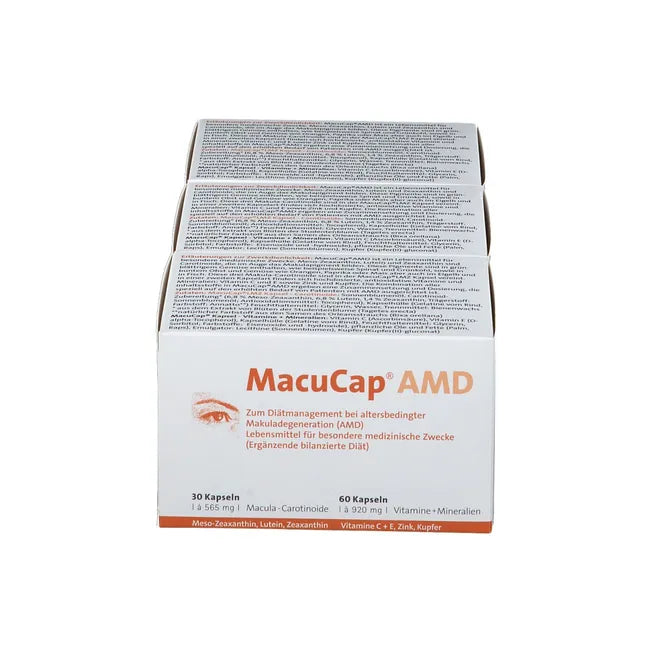 MacuCap AMD | AREDS2-Based Formula + Meso-Zeaxanthin, Lutein & Zeaxanthin | 270 Capsules | PZN 13986965